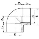 Pvc Winkel 90° 20 x IG 19,17mm(1/2")