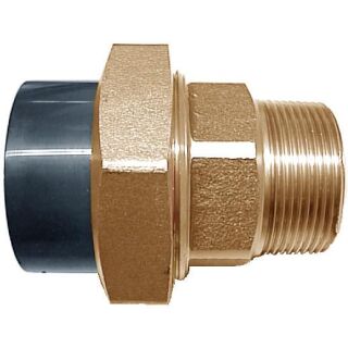PVC 3/3 union 50 x 1½" brass male