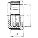 PVC Schraub / Gewindekappe IG (1 1/2") 45,48mm