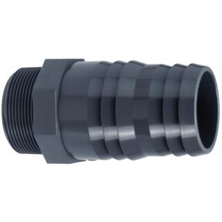 PVC Schlauchtülle 50-52mm Aussengwinde (1 1/2") 47,8mm