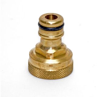 Tap connector brass 1" female