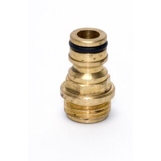 Tap connector brass ½" male