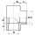 T-Stück 90° PVC-U 90 mm x 3" x 90 mm Klebemuffe x Innengewinde x Klebemuffe 10bar Grau