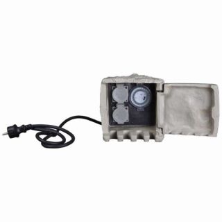 2 er Steckerstein 230 Steckdosenverteiler mit Timer 5m Kabel