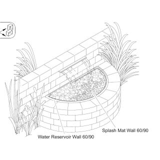 Splash Mat Wall 90 verringert Spritzwasser - Geräuschbelastung