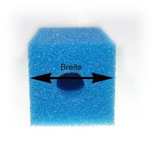 Schaumstoffpatrone blau, 9,5 x 9,5 x 50 cm, fein