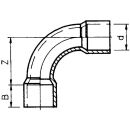 Profec Bogen 90° PVC-U 280 mm Klebemuffe 10bar Grau type aus Rohr hergestellt