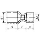 VDL Reduziermuffe PVC-U 63 mm x 50 mm Klebemuffe 12.5bar...