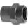 PVC Übergangsgewindemuffe 50/40 mm x 1 1/2" Klebestutzen/Klebemuffe x Innengewinde 10bar Grau