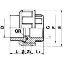 VDL Verschraubung PVC-U 1/4" x 10 mm Innengewinde x Klebemuffe 16bar Grau type A