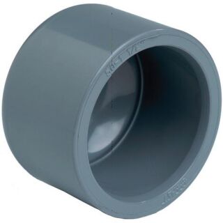 Kappe PVC-U 140 mm Klebemuffe 16bar Grau