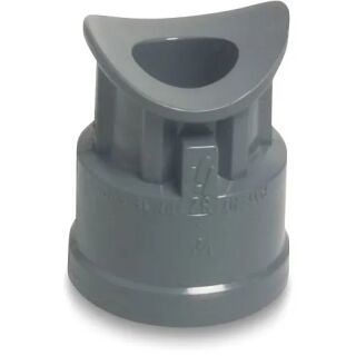 Aufklebeabzweig PVC-U 160 mm x 75/63mm Aufklebe x Klebestuzen/Muffe 6bar Grau
