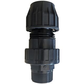 PP Klemmkupplung KV 50mm PVC Verschraubung AG 2"