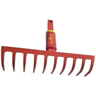 B Ware  WOLF-Garten Rechen rot 10 Zinken Arbeitsbreite 25cm