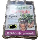 Eckige Anzuchttöpfe – 36 Stück (4 x 4 cm)